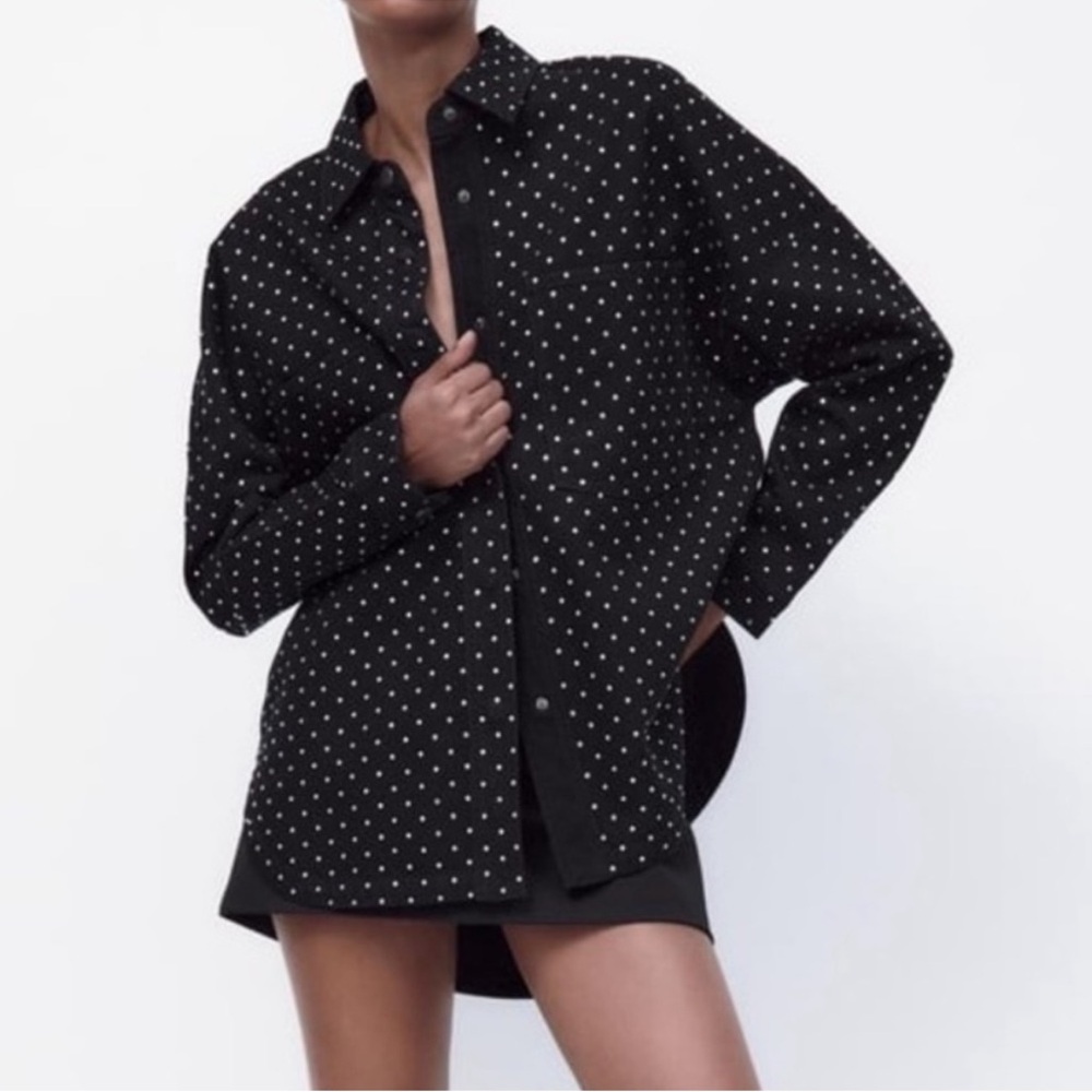 Zara Black Rhinestone Women's Jacket
